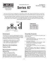 Series 67 - Lawler Thermostatic Mixing Valves