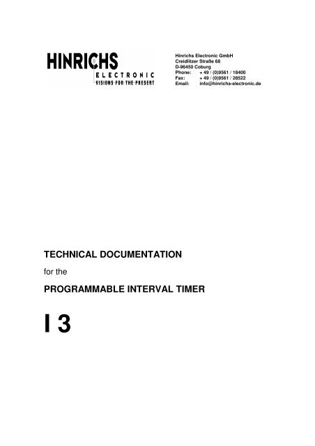 technical documentation - Hinrichs Electronic