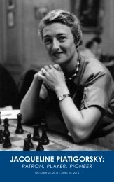 JACQUELINE PIATIGORSKY PATRON PLAYER PIONEER