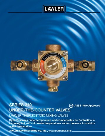 SERIES 310 UNDER-THE-COUNTER VALVES