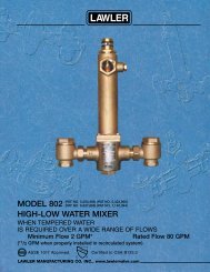 MODEL 802 HIGH-LOW WATER MIXER