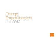 Orange Entgeltübersicht Juli 2012