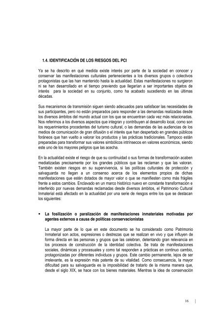 PLAN NACIONAL DE SALVAGUARDA DEL PATRIMONIO CULTURAL INMATERIAL
