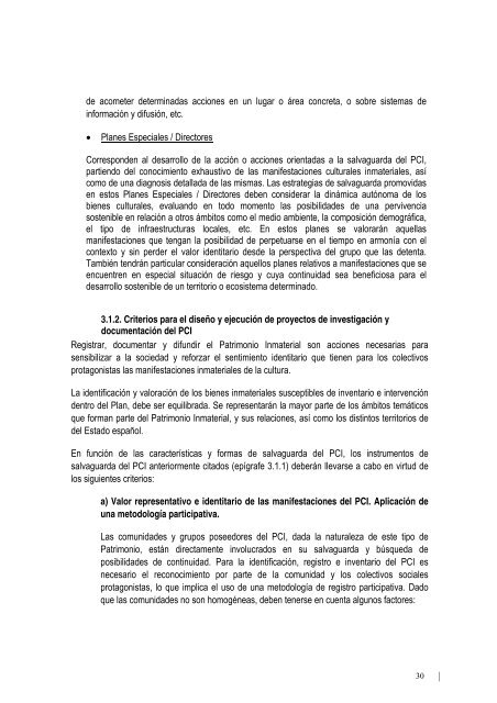 PLAN NACIONAL DE SALVAGUARDA DEL PATRIMONIO CULTURAL INMATERIAL