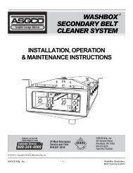 WASHBOX SECONDARY BELT CLEANER SYSTEM