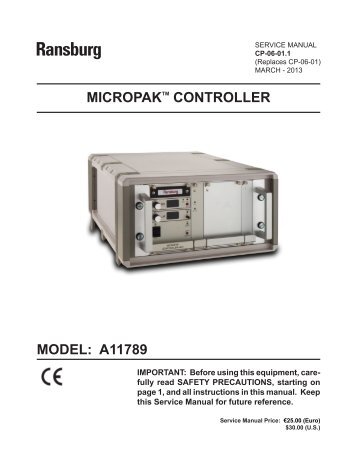 MicroPak Controller (Serv. Man. CP-06-01.1) - Ransburg