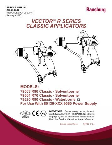 Vector R Series Classic (Serv. Man. AH-06-02.12) - Ransburg