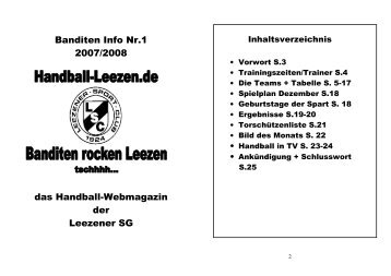 Banditen Infosw Nrversuchaufeinersite2  - SG Todesfelde/Leezen