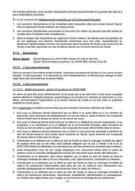 ORGANISATION DE L'ENSEIGNEMENT MATERNEL ET PRIMAIRE ORDINAIRE