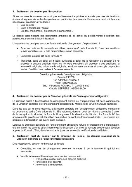 ORGANISATION DE L'ENSEIGNEMENT MATERNEL ET PRIMAIRE ORDINAIRE