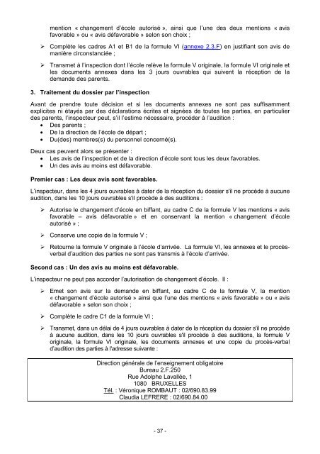 ORGANISATION DE L'ENSEIGNEMENT MATERNEL ET PRIMAIRE ORDINAIRE