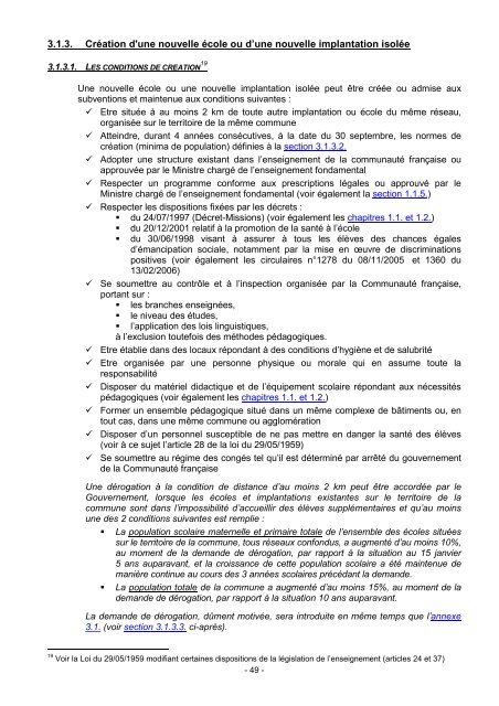 ORGANISATION DE L'ENSEIGNEMENT MATERNEL ET PRIMAIRE ORDINAIRE