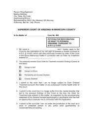 SUPERIOR COURT OF ARIZONA IN MARICOPA COUNTY