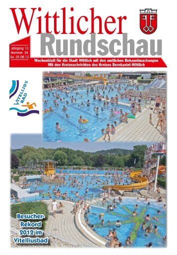 Besucher- Rekord 2012 im Vitelliusbad - Wittlich