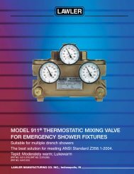 MODEL 911 THERMOSTATIC MIXING VALVE FOR EMERGENCY SHOWER FIXTURES