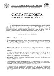 Carta Proposta Unificada das Defensorias PÃºblicas - Anadep