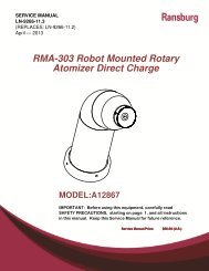 RMA-303 Robot Mounted Rotary Atomizer Direct Charge