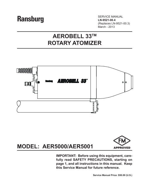 Aerobell 33 (AER5000/AER5001) (Serv. Manual LN ... - Ransburg