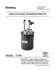 High Voltage Transfer Switch (Serv. Man LN-9220-00.3) - Ransburg