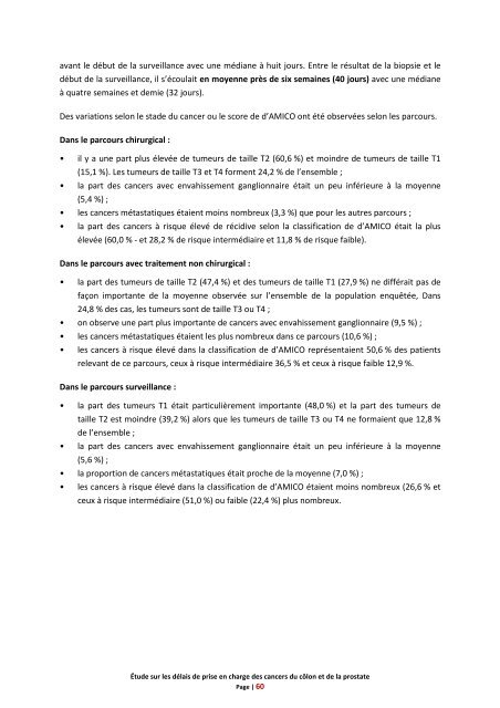 Rapport Ã©tude CÃ´lon et Prostate_FINAL 2 - Institut National Du Cancer