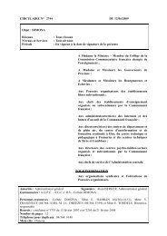 1re page habituelle des circulaires Dimona - Enseignement en ...