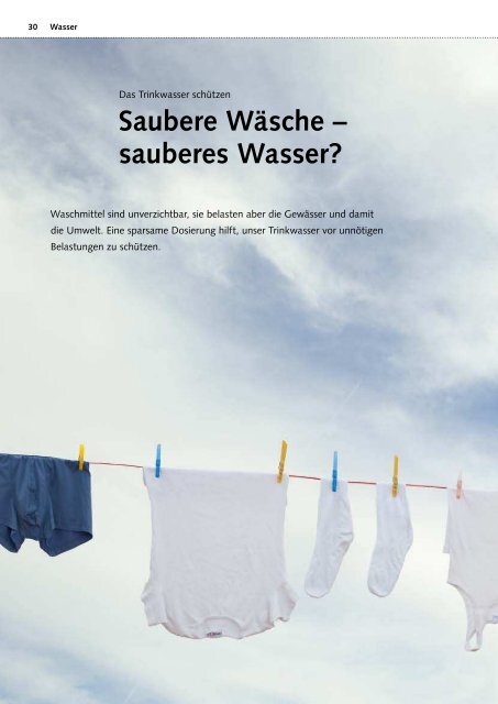 sauberes Wasser? - Wuppertaler Stadtwerke