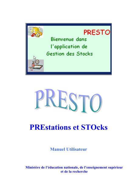 PREstations et STOcks