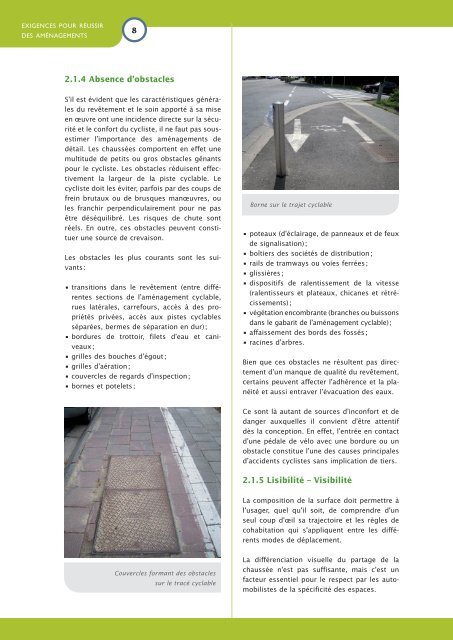 Revêtements des aménagements cyclables