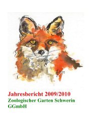 Jahresberichte 2009/2010 - Zoo Schwerin