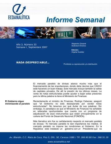 Informe Semanal