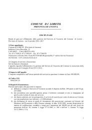 COMUNE LORETO - fac simile bando enti locali ... - Comune di Loreto