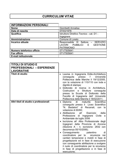 CURRICULUM VITAE