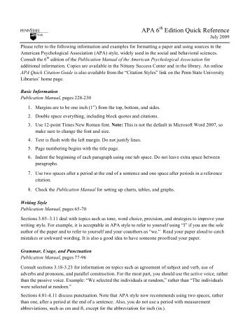 apa edition 6