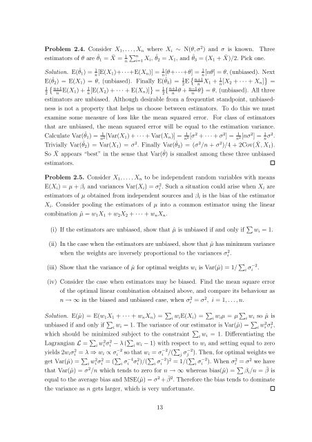 Student Notes To Accompany MS4214: STATISTICAL INFERENCE