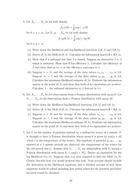Student Notes To Accompany MS4214: STATISTICAL INFERENCE
