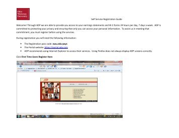 Self Service Registration Guide Welcome! Through ADP we are able ...