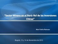 “Sector Minero en el Perú Rol de las Inversiones Chinas”