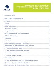 TABLA DE CONTENIDO - Cementos Argos