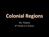 Ms Thakore 8 Grade U.S History