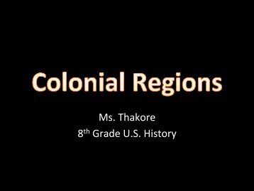 Ms Thakore 8 Grade U.S History
