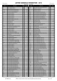 listino GENERALE 2010