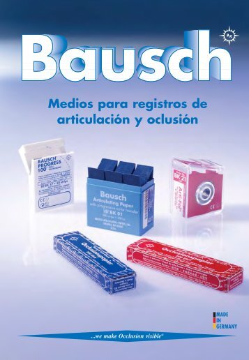 Medios para registros de articulación y oclusión