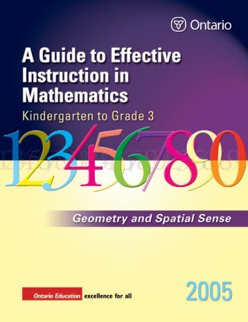 Kindergarten to Grade 3 Geometry and Spatial Sense