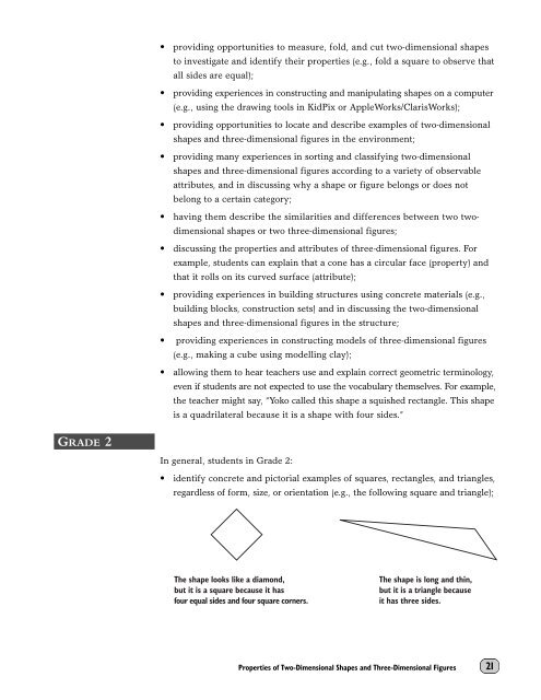 Kindergarten to Grade 3 Geometry and Spatial Sense