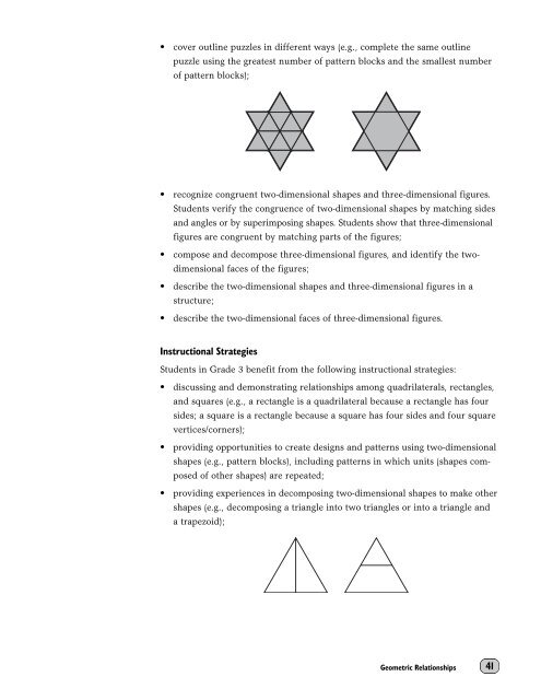 Kindergarten to Grade 3 Geometry and Spatial Sense