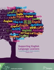 Supporting English Language Learners in Grades 1 to 8 - Ontario