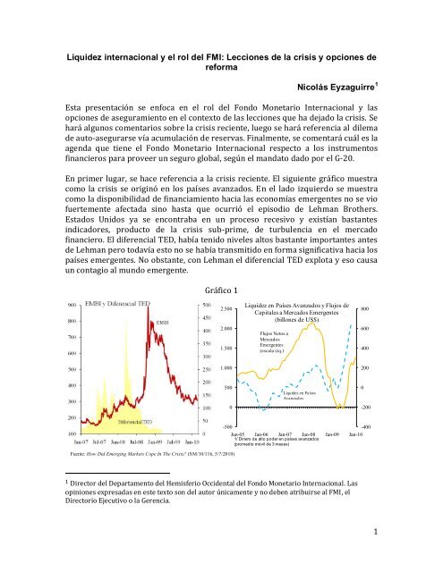 1 Liquidez internacional y el rol del FMI: Lecciones de la crisis y ...