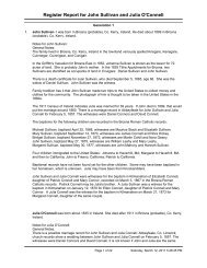 Register Report of John Sullivan and Julia O'Connell - Cash ...