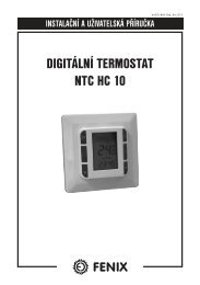 DIGITÃLNÃ TERMOSTAT NTC HC 10 - Fenix