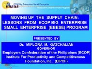 MOVING UP THE SUPPLY CHAIN: LESSONS FROM ... - Philexport